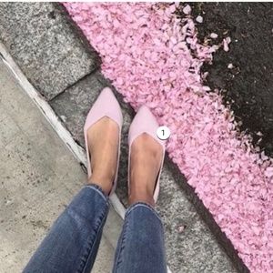 Rothy's pink petal point flats